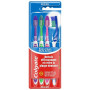 COLGATE - Brosse à dents Extra Clean Multi Action Médium - Brins Circulaires Anti-Taches - Nettoyeur Langue & Joues - Lot de 4 B