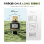 Diivoo Compteur d'eau Digital avec Entrée en Laiton, Minuterie d'Arrosage Débitmètre d’Eau, Panneau Amovible 180°, 4 Modes de Me
