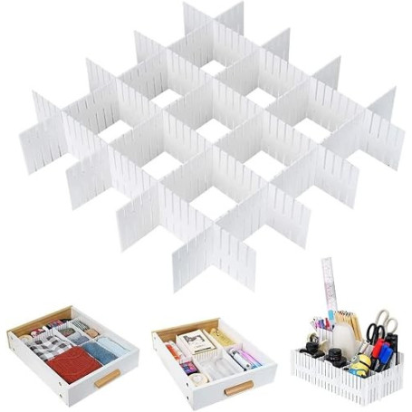 Avilia Diviseur pour tiroirs 49,5 x 10 cm – Lot de 6 pièces : Optimisez l'organisation de vos tiroirs avec ces séparateurs prati