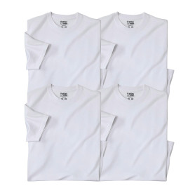 ATLAS FOR MEN - Lot de 4 Tee-Shirts Homme -T-Shirts à Manches Courtes - Disponible en Grandes Tailles du M au 5XL