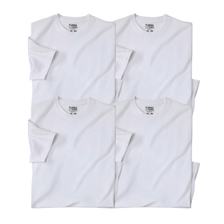 ATLAS FOR MEN - Lot de 4 Tee-Shirts Homme -T-Shirts à Manches Courtes - Disponible en Grandes Tailles du M au 5XL