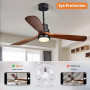 Goshyda Kit d'éclairage LED pour Ventilateur de Plafond de 5,3 Pouces, Panneau de Rénovation Rond 15W de Remplacement, 3000K 420
