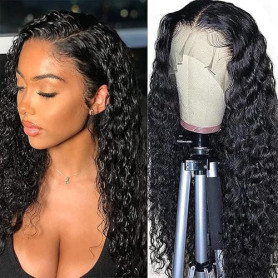 Perruque Femme Naturelle Brésilien Deep Wave 13x4 Lace Wig Human Hair Perruque Bresilienne Cheveux Humain Sans Colle Bouclée 150