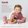 Navik | Coffret repas bebe 12 pièces | Assiette ventouse pour bébé | Tasse apprentissage bebe | Bol et bavoir | Couverts bébés |