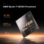 BOSGAME P4 Plus Dual 2.5G LAN Mini PC de Jeu, processeur AMD Ryzen 7 5825U (jusqu'à 4,5 GHz), Windows 11 Pro Mini-Ordinateur, 16