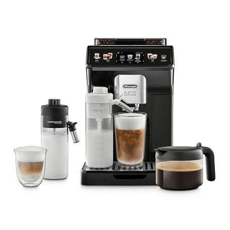 De’Longhi Eletta Explore - Perfetto Machine à Café Automatique avec LatteCrema Mousseur à Lait Automatique, 50 Boissons en une S