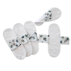 EcoRita – Lot de 5 Protège-Slips Lavables 100% Coton (L) | Fait Main en France