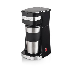 Bestron Cafetière avec tasse isotherme pour café filtre moulu, Machine à café 2 pour grandes tasses, idéal pour le camping, prép