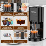 KOTLIE Express 4 en 1 Cafetière à capsules 19 bar haute pression Arrêt automatique Réservoir Cafetière expresso/cafetière capsul