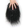 Extension de queue de cheval afro - américaine bouclée cheveux courts en queue de cheval afro - américaine (1B, 12 Inch)