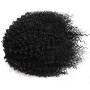 Extension de queue de cheval afro - américaine bouclée cheveux courts en queue de cheval afro - américaine (1B, 12 Inch)