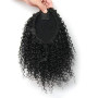 Extension de queue de cheval afro - américaine bouclée cheveux courts en queue de cheval afro - américaine (1B, 12 Inch)