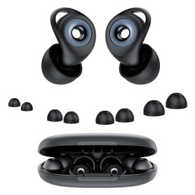 Bouchon D'oreille Pour Dormir, Anti-Bruit 45 dB, Bouchons Réutilisables en Silicone Souple et Ergonomiques, 4 Tailles (XS/S/M/L)