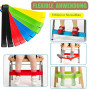 10 Pièces Bande de Chaise Extensible pour Enfants,Bandes de Chaise Colorées Fidget Sangles de Siège Flexibles pour Enfants Elast