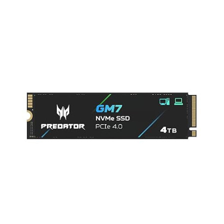 Acer Predator GM7 1 to M.2 NVMe SSD PCIe 4.0 – Vitesse de Lecture Jusqu’à 7 400 Mo/s – SSD Interne Professionnel – Stockage Gami