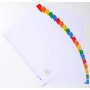 EXACOMPTA Jeu d'intercalaire alphabétique 20 positions en carte blanche 170g, onglets Mylar® A4