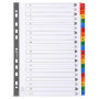 EXACOMPTA Jeu d'intercalaire alphabétique 20 positions en carte blanche 170g, onglets Mylar® A4