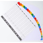 EXACOMPTA Jeu d'intercalaire alphabétique 20 positions en carte blanche 170g, onglets Mylar® A4