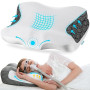 Elviros Oreiller CPAP en Mousse à Mémoire de Forme Hauteur et Fermeté Réglables, Adapté Divers Masques CPAP, Réduit Pression Et
