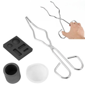 Kit de fusion de 4 pièces, Ensemble de 4 Pièces Four de Fonderie Metaux, Creuset Fonderie, Pureté comprenant Creuset de Moule, P