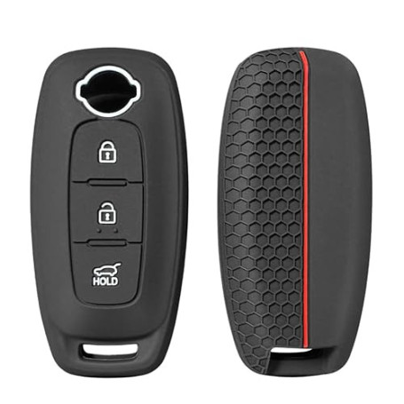 OTMIK Silicone pour Clé de Voiture étui pour Nissan X-Trail t33 Kicks Qashqai J12 Juke Teana Altima Ariya 3 Boutons Coque de clé