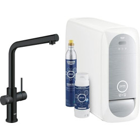 Grohe Blue Home Kit + robinetterie bec orientable avec filtre et fonction pétillante silencieux, doux, pétillant – Robinet avec