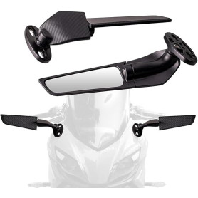 Rétroviseurs universels pour moto, rétroviseurs latéraux de rechange pour VTT, rétroviseurs furtifs rotatifs à 360 °, compatible