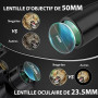 Jumelles Haute Puissance 10 x 50 pour Adultes, système Optique HD, poignée antidérapante, Jumelles étanches pour Observation des