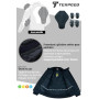 Texpeed Veste moto femme homologué - Manteau blouson en cordura textile imperméable pour femme avec armure de moto CE (EN 1621-1