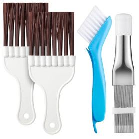 Lot de 4 peignes à ailettes de climatisation pour radiateur, outil de peignes à ailettes condensateur, brosses de nettoyage pour