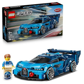 LEGO Speed Champions Hypercar Bugatti Vision GT - Jouet Voiture - Maquette avec Minifigurine Collector de Pilote - Idée de Cadea
