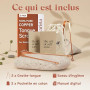 Arista Gratte-Langues, Pack de 2, Gratte Langue Cuivre Ayurveda Contre la Mauvaise Haleine, Racle Langue en Lot de 2, Lave Langu