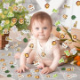 100 Pièces Confettis Animaux de la Jungle, Décoration de Table pour Anniversaire Garçon Fille