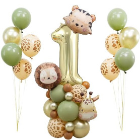 Animaux ballons anniversaire, Decoration Anniversaire 1 an Décoration d'anniversaire d'enfant ballons 1er anniversaire Pour la m
