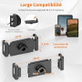 XXZU 182CM Support de Trépied pour Tablette, Trépied pour Téléphone Rotatif à 360° Support Tablette Lit Réglable en Hauteur Plia