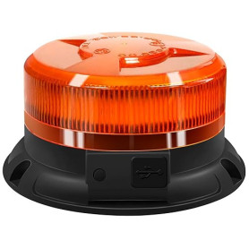 antom Gyrophare LED Sans Fil Rechargeable 12V-24V orange phare d’avertissement clignotant magnétique 9 Modes de Flash avec avec