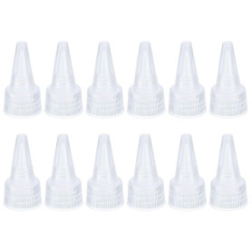 PATIKIL Bouchons de Bouteille à Torsion 20/410, 12 Pièces, Bouchons de Rechange en Plastique à Bord Cannelé avec Joint en Mousse
