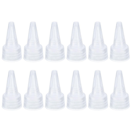 PATIKIL Bouchons de Bouteille à Torsion 20/410, 12 Pièces, Bouchons de Rechange en Plastique à Bord Cannelé avec Joint en Mousse