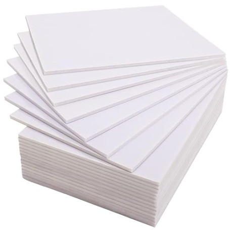 Worown 20 Pièces Carton en Mousse A4 (21.7 cm × 30 cm) - Planches de Mousse Blanc 5 mm pour Présentations, Magasins, Bureaux et