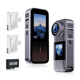 Jadfezy Camera Sport avec Carte Mémoire 32GB，HD 1080p Caméra Sport，de Camera Moto d'action avec 2 Piles 1350mah et Plusieurs Acc
