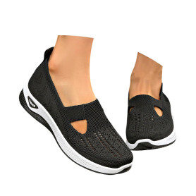Chaussure Orthopédique Femme Été Baskets Légère Respirante Basket Ballerines Antidérapante Marche Enfiler Sans Lacet Sneakers Ch