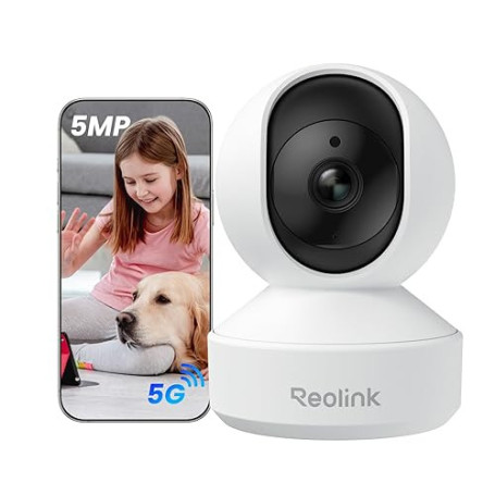 Reolink 3K 5MP Caméra Surveillance WiFi Intérieure 360° PT, E1 Pro | Suivi Automatique, Détéction de Personne/Animal/Pleurs de B