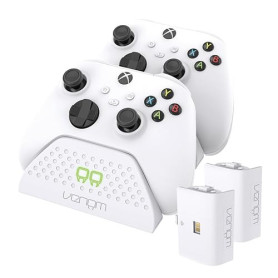 Venom Twin Charging Dock with 2 x Rechargeable Battery Packs - White (Xbox Series X & S/Xbox One)