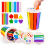FCSONU Enfants Montessori Jouet à partir de 1 2 3 ans Garçons Filles Jeu de Tri de Forme de Couleur Jouets Enfants à partir de 1