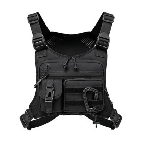 GAESHOW Sac de poitrine tactique pour homme, réglable, fonctionnel, pour hommes et femmes, imperméable, sac de poitrine portable