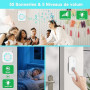 AIMAX Sonnette sans Fil avec 2 Émetteurs et 1 Récepteur, Sonnette sans Fil Exterieur Etanche, Portée Élevée de 400 m, Étanche IP