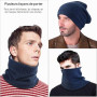 Tour de Cou Écharpe Hiver - Snood Cache Cou Col Polaire Tubulaire Foulard Chaud Coupe-Vent De Crochet De Laine Homme et Femme po