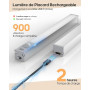 GOODEA Lampe de Placard LED Rechargeable 18cm Sans Fil,3 Pcs Réglette LED Lumiere Armoire Détecteur de Mouvement Pour Armoire à