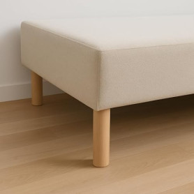 La Fabrique de Pieds AM20170001 Jeu de 4 Pieds de Lit Cylindres Bois Verni Clair 20 x 6 x 6 cm