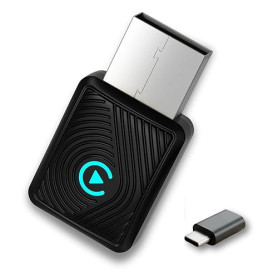 Adaptateur CarPlay sans Fil et Android Auto 2 en 1 - WiFi 6 5GHz Mini USB Convertit Câble en sans Fil - Plug & Play Connexion Ra